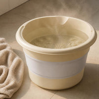Jie Li Ya Foldable Foot Bath Bucket, 10L Portable Insulated Foot Soaking Tub for Travel and Home Use