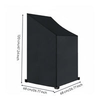 Waterproof Stackable Patio Chair Cover Weather Resistant Stacking Chair Cover Dustproof for Garden
