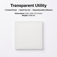 Frosted PET Transparent Self Removable Note Stickers for Office Study, Quick Postits for Students Bible Journaling