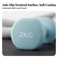 Long-Lasting Dumbbell Portable Solid Cast Iron Dumbbell Compact Strength Training Gear Non-Slip Grip for Men, Beginners, Women, Home Gym, Full Body Workout