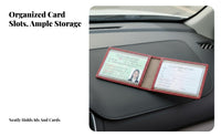 Case Soft Touch men's Document Holder Blocking Top-Grain Leather Card Holder for Professionals, Commuters