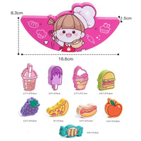 Food Themed Stacking Toy Paint Wooden Culinary Stack Game Educational Dessert Stacking Blocks for Kids