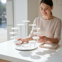 Versatile Use Multi Tier Display Stand Easy Assembly Acrylic Jewelry Holder Collectible Display Riser for Retail Shop