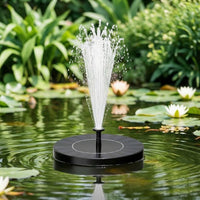 Slim Floating Solar Pond Fountain Pump Circular Solar Floating Pond Aerator Easy to Use Quick Setup for Ponds, Birdbaths, Pools