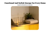 Wall-Mounted Shelf Set Space-Saving Inverted Bracket Shelf Long-Enduringing Sturdy Construction for Homeowners, Kitchen