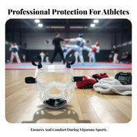 Thickened Design Taekwondo Face Mask Breathable Taekwondo Face Guard Adjustable Straps Transparent Helmet Mask Anti-Fog for Youth, Adults, Beginners, Competition, Training