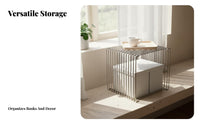 Sofa Side Table Multi-Use Bedside Sturdy Table Build Storage Rack for Living Room