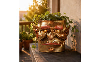 Decorative Head Planter Embossed Head Planter Human Face Pot uncoveredTop Plant Holder Indoor Outdoor Use