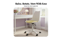 Ergonomic Computer Chair Height Adjustable Wheeled Study Chair with Footrest