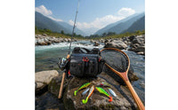 Fishing Storage Pack PVC Leather Crossbody Tackle Bag Portable