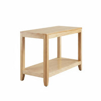 Solid Wood Construction 2-Tier Side Table Minimalist Design 2-Tier End Table Multi-Functional Bedside Stand Versatile Use for Apartment Dwellers, Homeowners, Families, Living Room, Bedroom, Hallway, Entryway