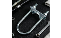 Antenna Mast Clamp Galvanized Mast Clamp with U-Fasteners Serrated Pole Mounting Bracket for Installers, Hobbyists, Communications Installations