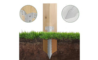 10 Pieces Galvanized Sleeper Bracket Heavy-Duty Metal Sleeper Bracket Screw Holes Galvanized Steel Stake for Fence Posts