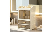Cosmetic Storage Cabinet Large Capacity Desktop Vanity Organizer Space-Saving Makeup Cabinet with Drawers for Dressing Table, Washroom Counter