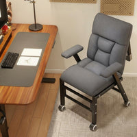 Foldable Design Reclining Desk Chair with Footrest Adjustable Backrest Wheeled Recliner with Footrest Ergonomic Support Office Furniture Thickly Padded for Telecommuting Workers, Students, Big and Tall Indivitwo-in-Singles, Restping, Dorm Room