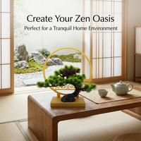 Artificial Bonsai Tree Fake, Traditional Chinese Decor, Low Maintenance Greenery, Decorative Screen for Coffee Table, Home Office Display