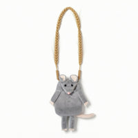 Fuzzy Crossbody Bag Lightweight Mouse Purse Fuzzy Purse Skin-Friendly Stuffed Animal Bag with Strap Compact for Girls