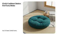 Well-Filled Padded Tatami Cushion Soft and Comfortable Round Pouf Cushion Long-Lasting for Reading Nook, Bay Window