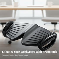 Non-Slip Adjustable Under-Desk Footrest Massaging Surface Adjustable Tilting Footrest Foot Support for Pregnant Women, Children, Office Workers, Study Room, Workstation, Home