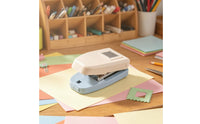 Spring-Loaded Stamp Punch Manual Scalloped Edge Punch Portable Stamp Hole Puncher Sleek for Card Making