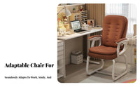 Ergonomic Spinerest Armless Molded Chair Height Adjustable Conference Seat firm pading Foam pad Seating Furniture Sturdy Base for Students, Office Workers, Homeowners, Study Room, Dormitory, Bedroom, Small Spaces