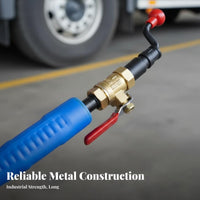 Deflation Function Air Chuck Inflator Rod Brass Valve Truck Tire Inflation Tool Leak-Proof for Mechanics, Auto Repair Shop, Garage