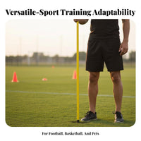 Adjustable Agility Pole High-Visibility Color Telescopic Training Pole Portable Football Drill for Athletes, Dog Trainers, Backyard Practice