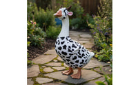 Includes Hat Cow Print Goose Shirt Funny Goose Outfit Cute Design Outdoor Decoration Gift Idea for Farmyard, Yard