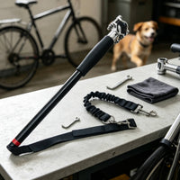 Hands Cycle and Dog Leash Shock-Absorbing Bike Leash with Spring Absorber for Bicycling