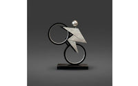 Abstract Two-Wheeler Statue Minimalist Style Modern Art Two-Wheeler Statue Modern Bike Ornament for Study