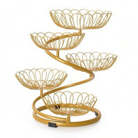 5-Tier Fruit Basket Space-Saving Fruit Basket Stand Vertical for Kitchen Counter