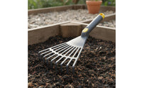 Sturdy Plastic Garden Rake Easy to Use Hand Loosener Compact Design for Flower Bed