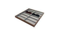 Eyeglasses Display Tray Wood-Grain Glasses Organizer Low-Height for Collectors