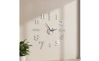 DIY Wall Clock Glow in the Dark Luminous Wall Clock Frameless 3D for Renters, Living Room, Bedroom