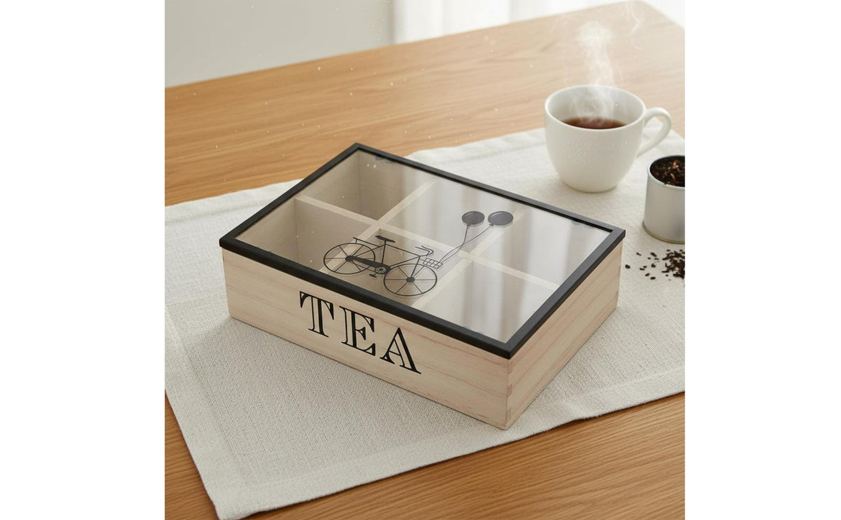 Tea Storage Box Woodwork Finish Wooden Tea Box Decorative Home Decor for Living Room