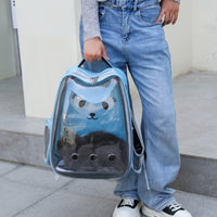 Pet Backpack Carrier with Clear Front Shell Lightweight Transparent Cat Carrier Backpack Handsunencumbered Long-Lasting for Cats