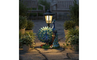 Peacock Statue with Solar Lantern Waterproof Peacock Statue with Lantern Resin
