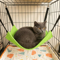 Cat Hammock with Metal Hook Attachment, Breathable Material Hanging Cat Bed, Hammock Style Indoor Resting Place, Cat Cage Hammock for Kitten Use