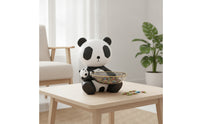 Pandas Figurine with Storage Bowl Decorative Pandas Statue with Bowl Cute Catchall Dish for Living Room, Coffee Table, TV Cabinet