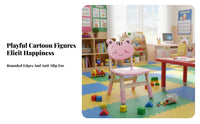 Thickened long-lasting Adjustable Height Plastic Chair Cartoon Design Adjustable Leg child's Chair Easy to Clean kids' Furniture Ergonomic Backrest for Preschoolers, young children, Daycare Providers, Kindergarten, Classroom, Playroom, Study Corner