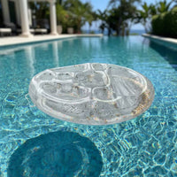Inflatable Drink Tray Portable Buoyant Tray with Beverage Holders Quick Inflation Float