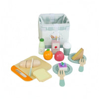 Pretend Pretend Tea Set Early Learning Wooden Picnic Set Smooth Children's Playset for Young Children, Kids