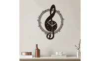 Treble Clef Wall Clock Artistic Music Wall Clock Metal for Musicians