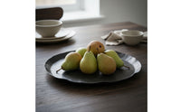 Hammered Aluminum Tray Metal Shallow Display Tray Distressed for Tabletop, Living Room, Entryway