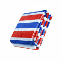 Tricolor Stripe Rainproof Tarp, Thickened Waterproof Sheet, Tear-Resistant, Multi-Purpose Cover