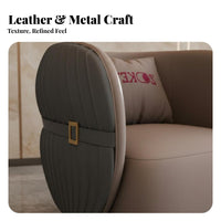 Modern Aesthetic Pleated Barrel Chair and Couch Combo Wear-Resistant Reception Sofa Group Easy to Clean Commercial Furniture High-Density Foam for Interior Designers, Office Managers, Business Owners, Beauty Salon