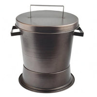 Briquette Extinguishing Bucket Commercial Lidded Metal Briquette Bucket Side Handles Ash Container for Restaurant