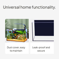Desktop Aquatic Habitat with Black Rear Glass and Lid