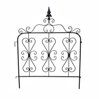 Wrought Iron Fence Expandable Garden Barrier Weather Resistant for Walkway