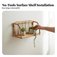 Woven Semi-Circular Shelf Boho and design wall surface Decor Easy to Install for Dorm Room, Women